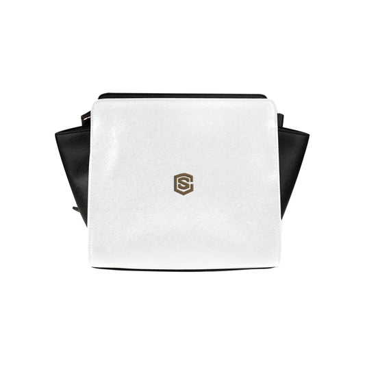 LIGHT GRAY SATCHEL BAG brown logo Satchel Bag (Model 1635)