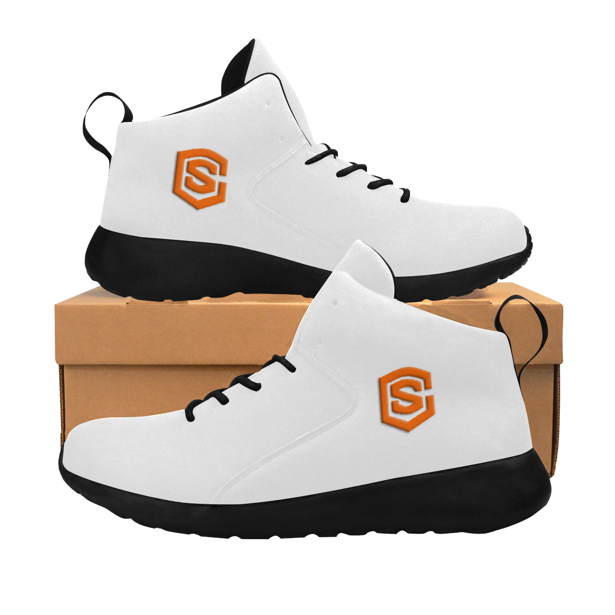 orange logo Men's Chukka Training Shoes (Model 57502)