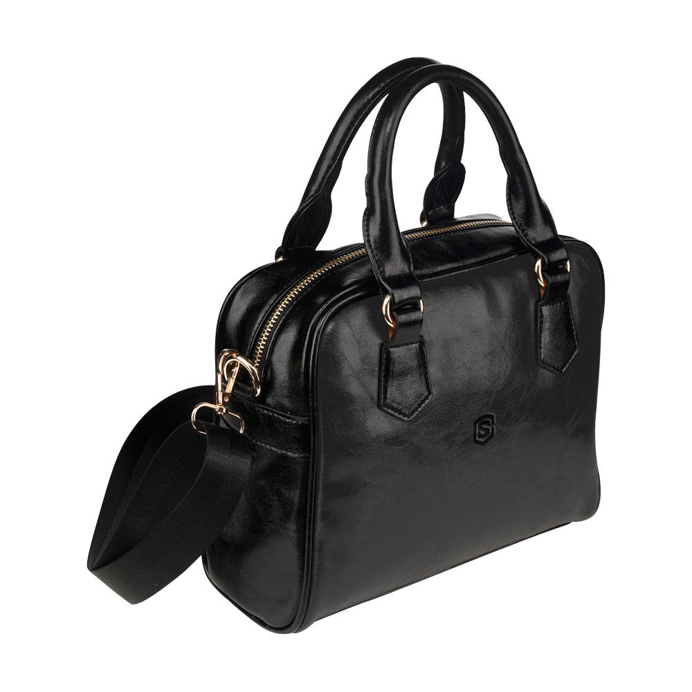 BLACK Shoulder Handbag black logo Shoulder Handbag (Model 1634)