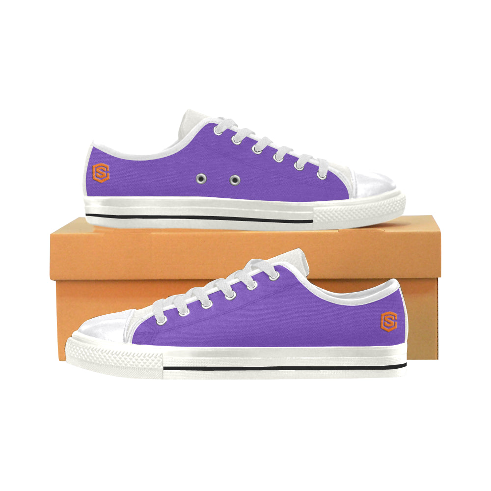 orange logo Women's Classic Canvas Shoes (Model 018)
