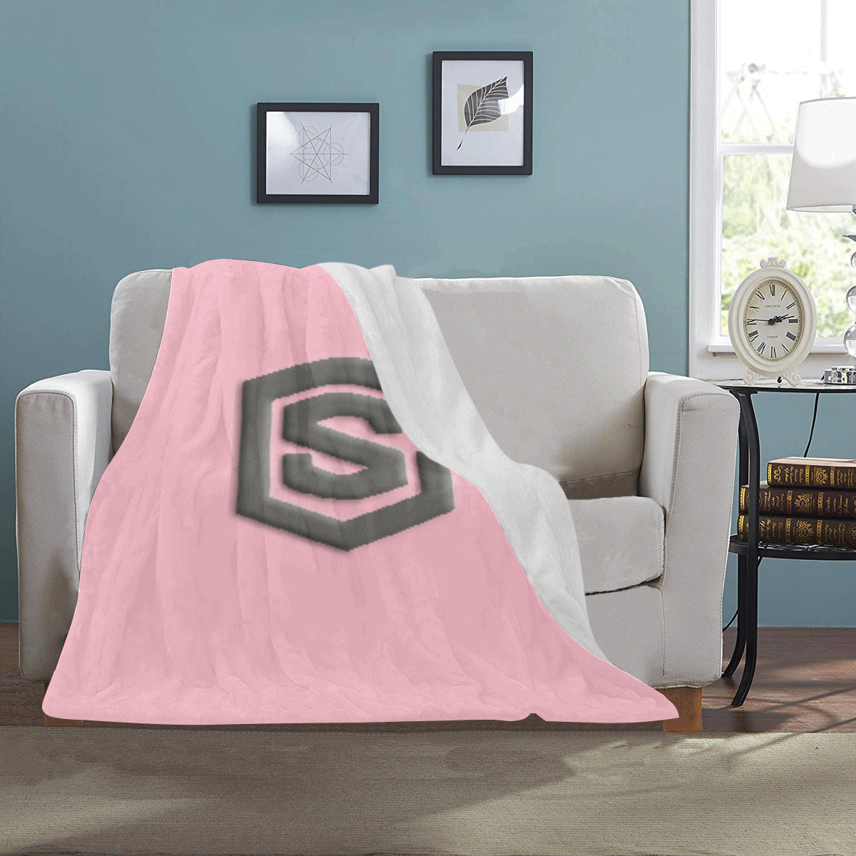 Pink Ultra-Soft Micro Fleece Blanket with Gray Logo Ultra-Soft Micro Fleece Blanket 30"x40"