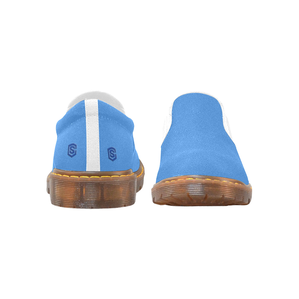 blue logo Martin Women's Slip-On Loafer (Model 12031)