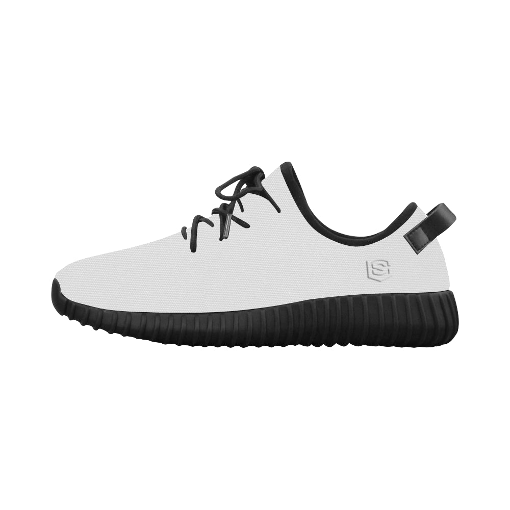 white logo Grus Men's Breathable Woven Running Shoes (Model 022)
