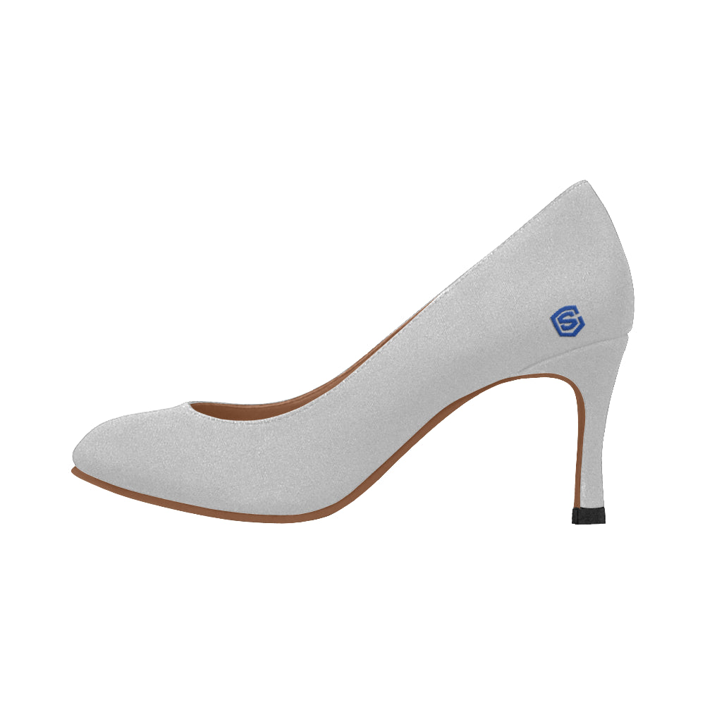 PINK Women's High Heels blue logo Women's High Heels (Model 048)