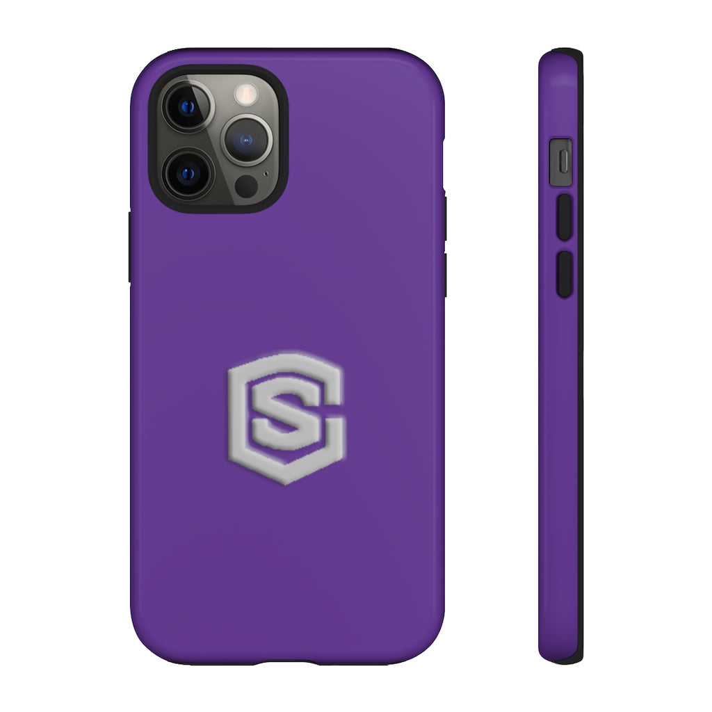 Purple Tough Cases Silver Logo