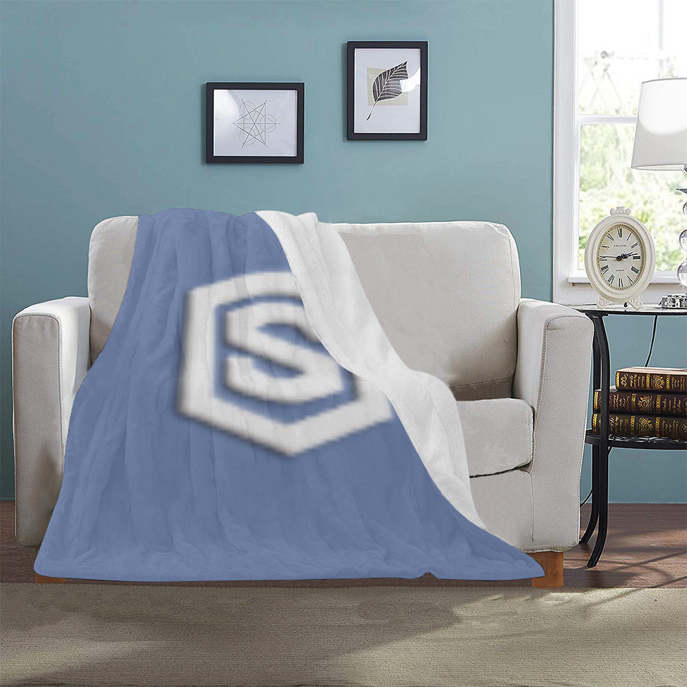 Blue Ultra-Soft Micro Fleece Blanket White Logo Ultra-Soft Micro Fleece Blanket 30"x40"