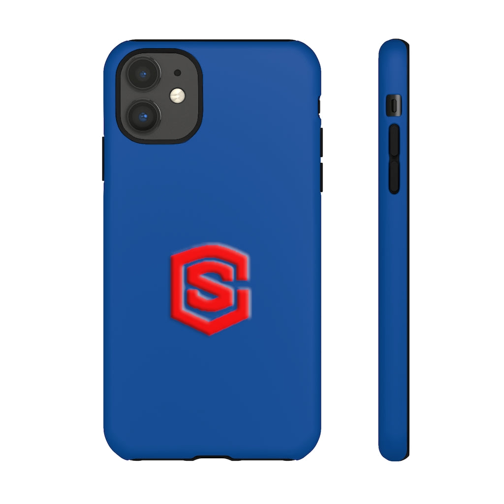 Blue Tough Cases Red Logo