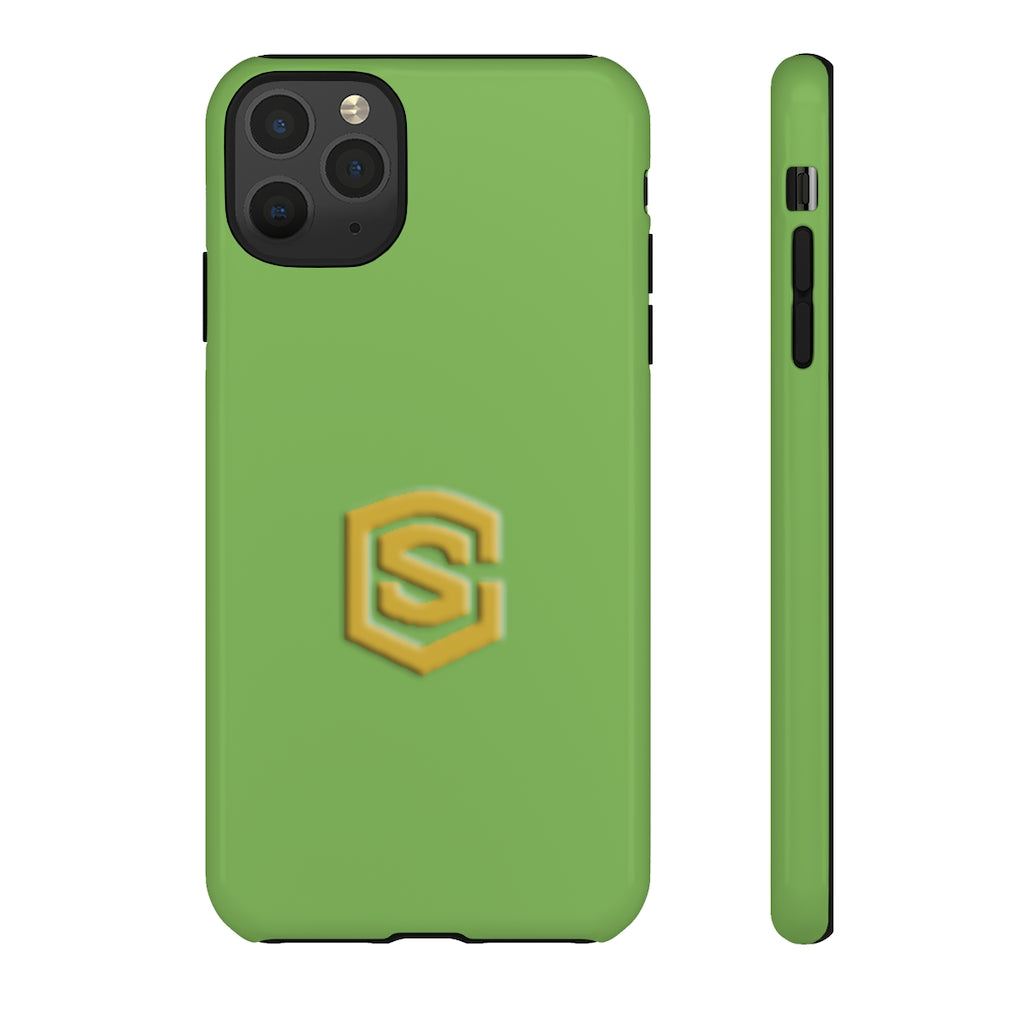 Light Green Tough Cases Gold Logo