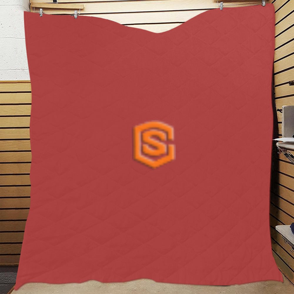 BROWN CUSTOM QUILT ORANGE LOGO Custom Quilt  70" x 80"