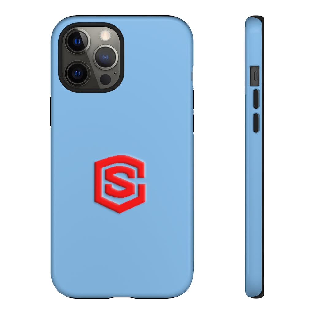 Blue Tough Cases Red Logo