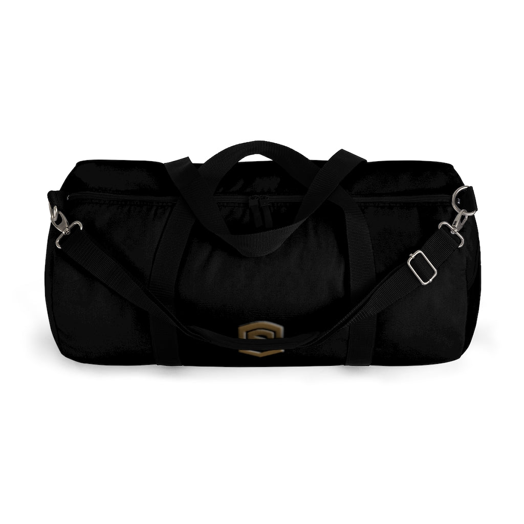 Black Duffel Bag Brown Logo