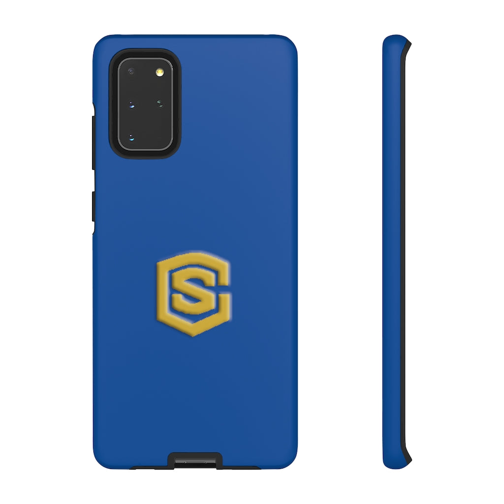 Blue Tough Cases Gold Logo