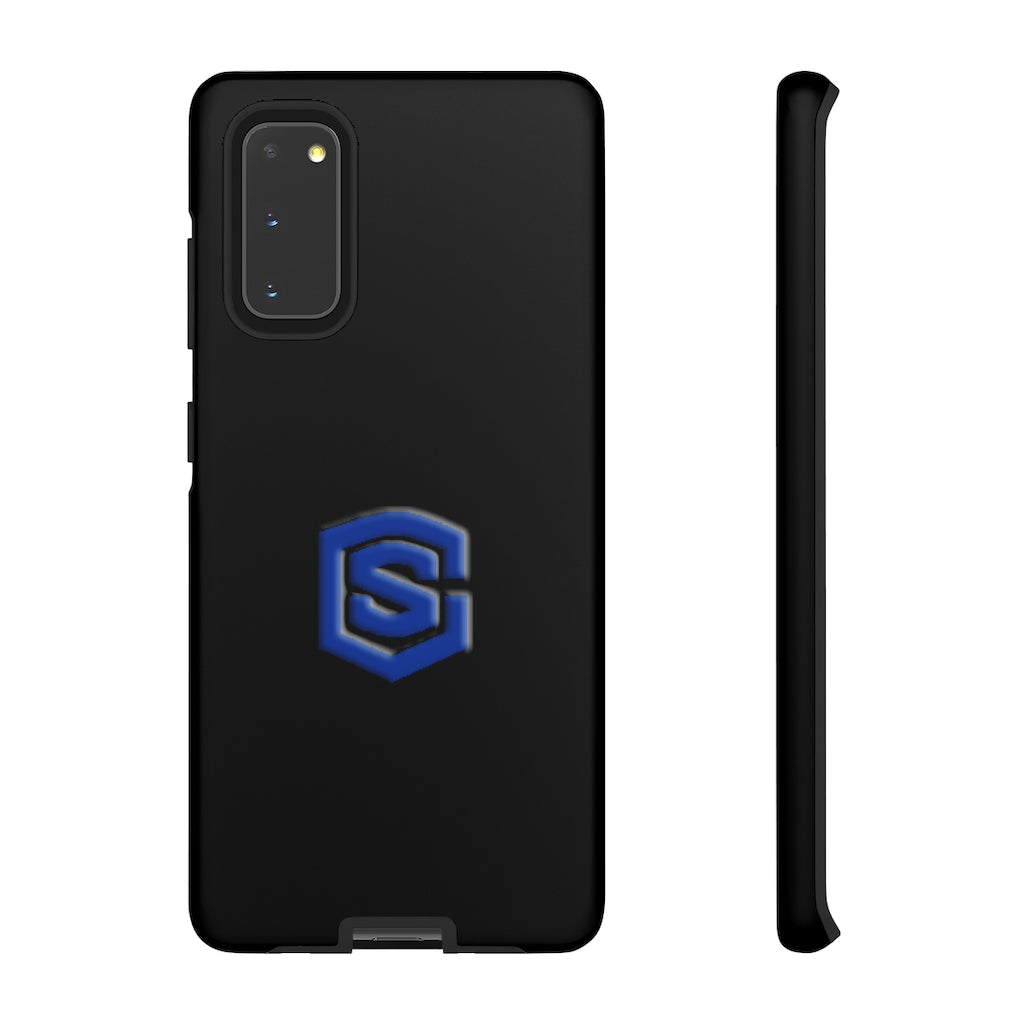 Black Tough Cases Blue Logo