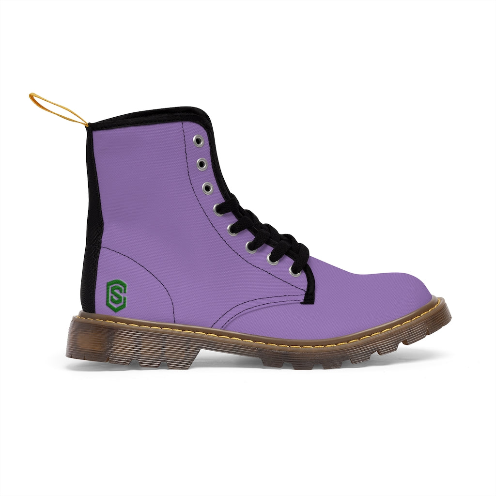Pink Men's Canvas Boots Green Logo