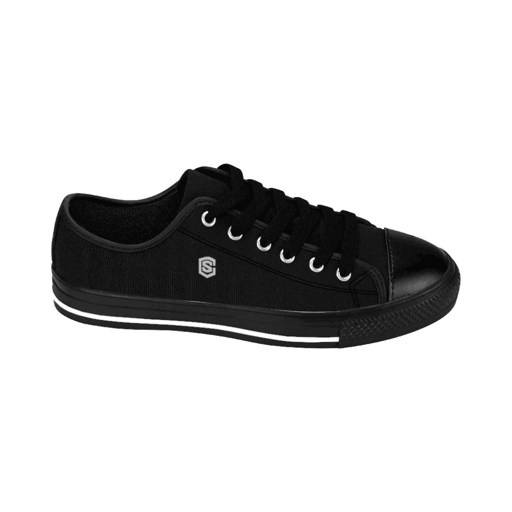 Black Men's Sneakers - silver logo