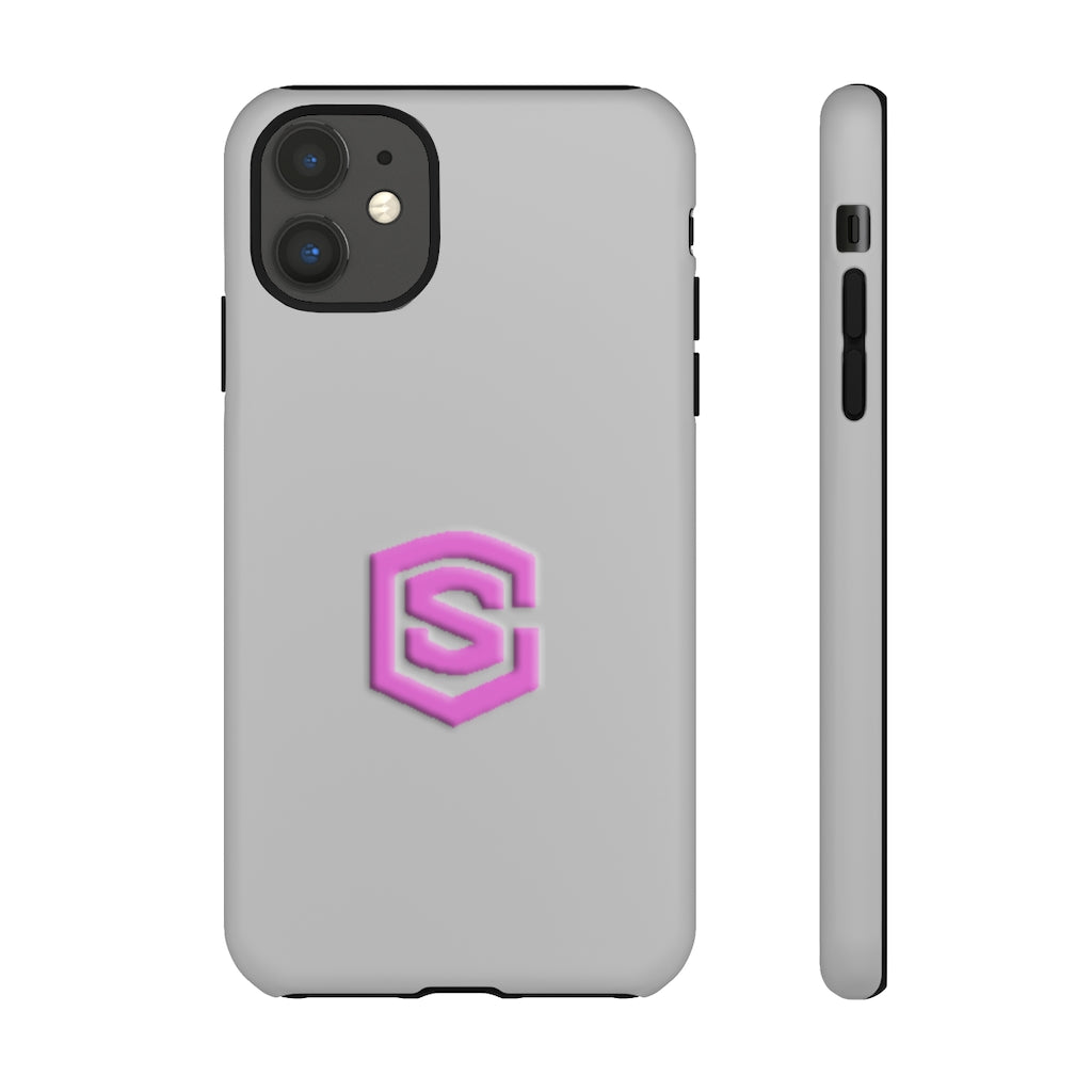 Silver Tough Cases Pink Logo