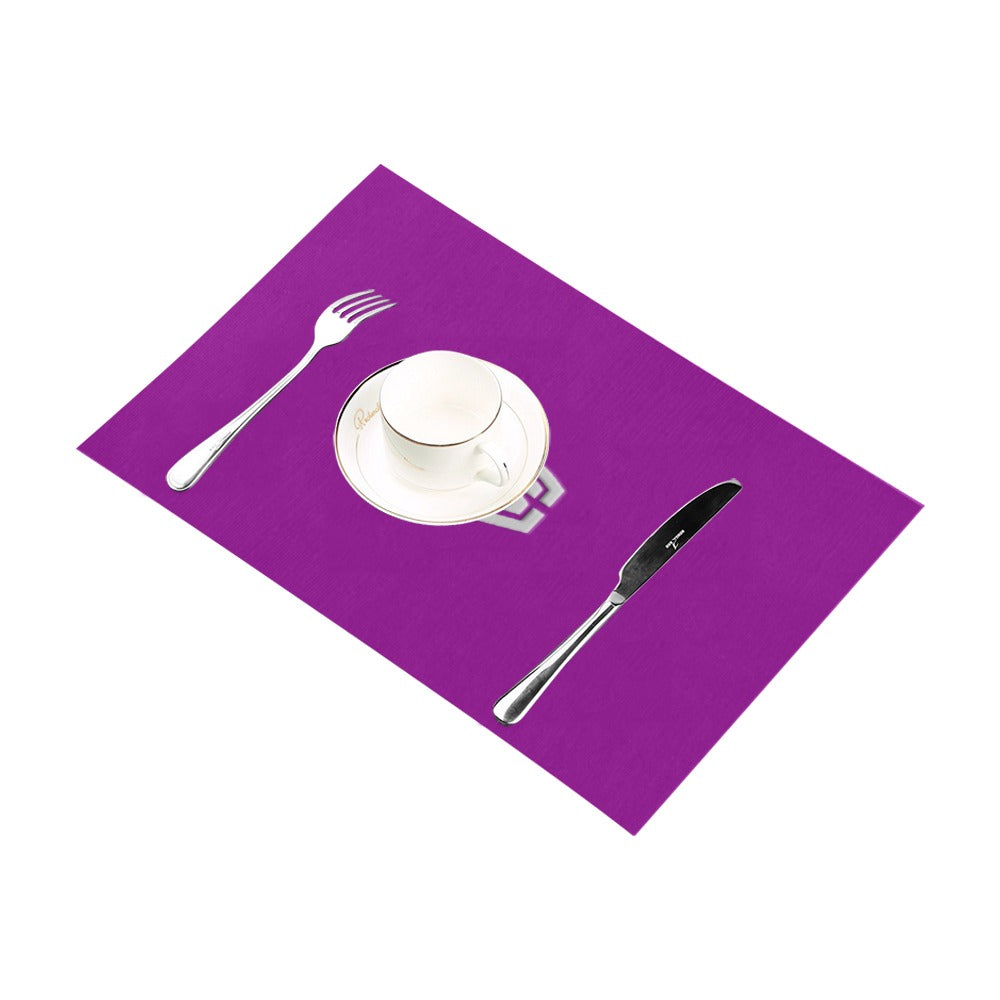 Purple Placemats 12" x 18" With Silver Logo Placemats 12" x 18" (Set of 2)