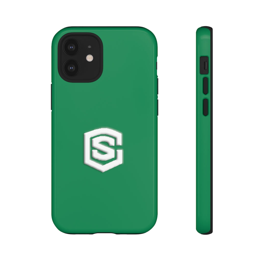 Green Tough Cases White Logo