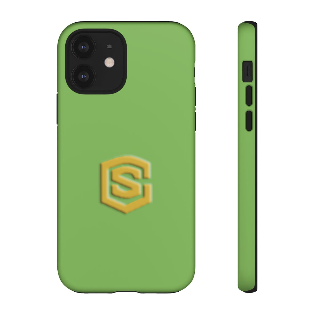 Light Green Tough Cases Gold Logo