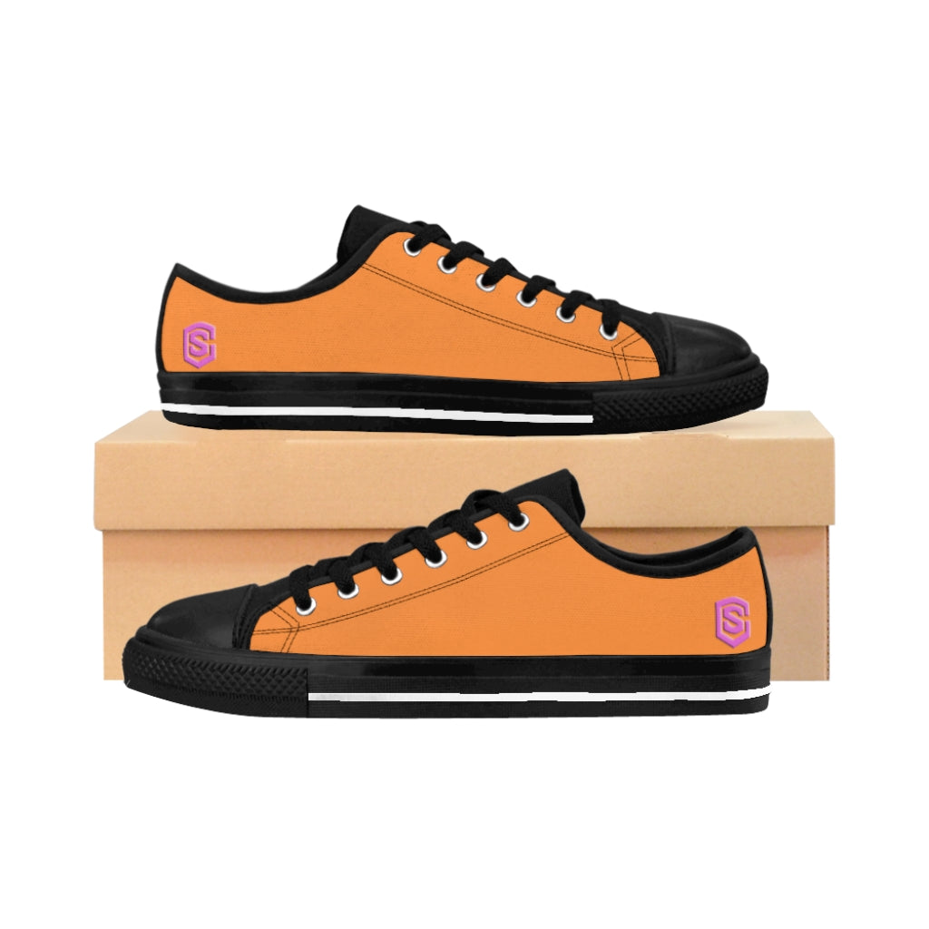 orange Women's Sneakers Pink logo