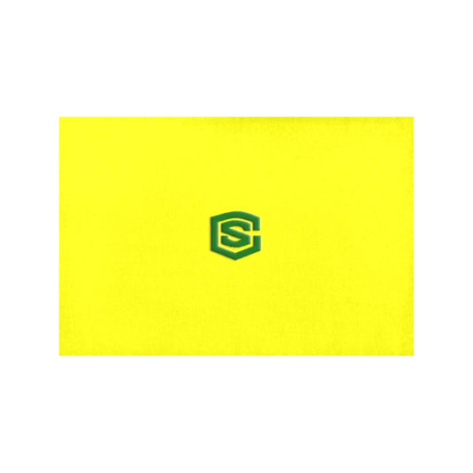 Yellow Placemats 12" x 18" With Green Logo Placemats 12" x 18" (Set of 2)