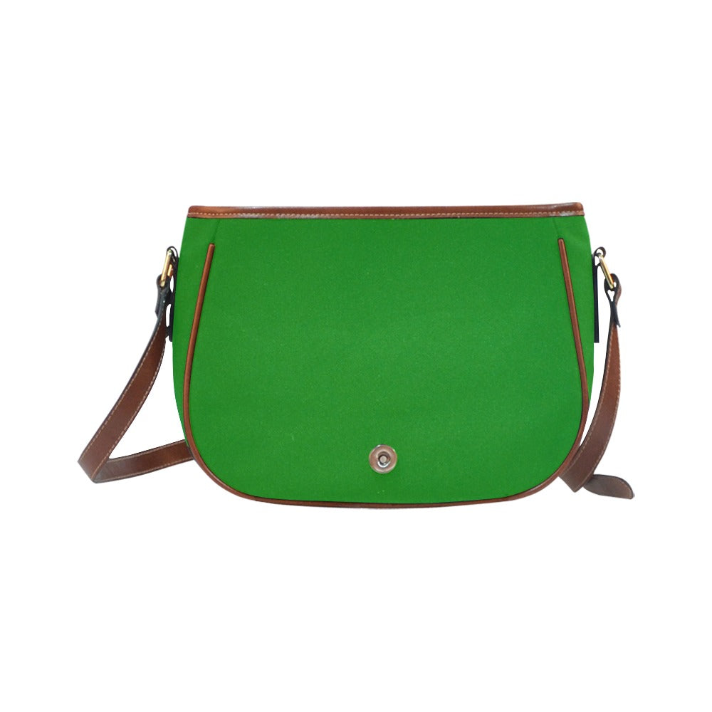 GREEN Saddle Bag WITH BLACK LOGO Saddle Bag (Model 1649) (Small)