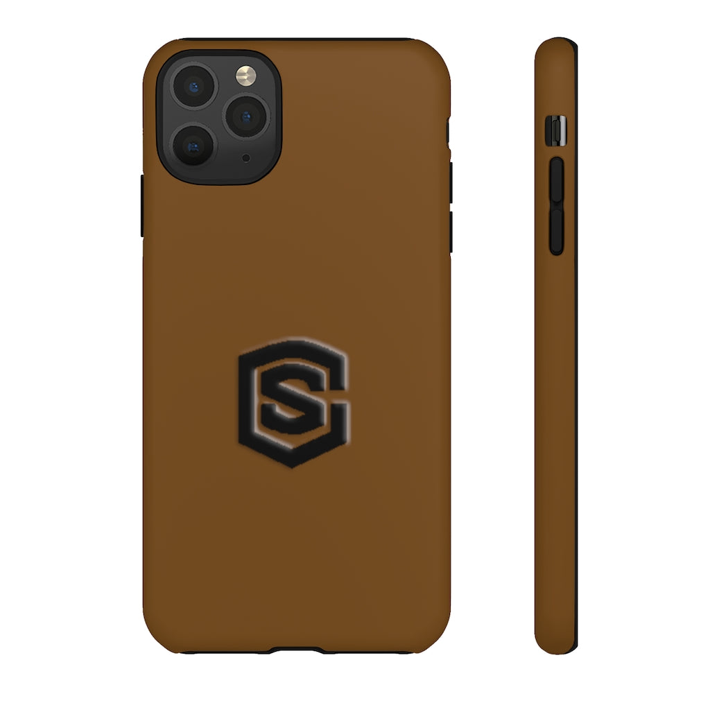 Brown Tough Cases Black Logo
