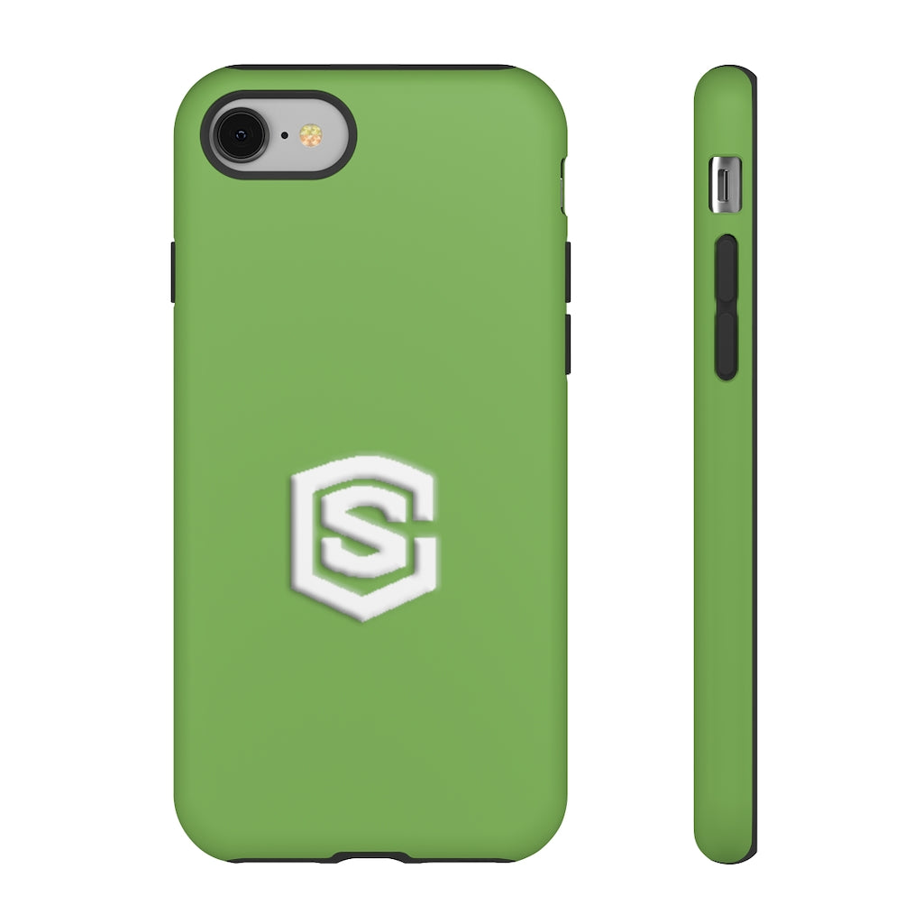 Green Tough Cases White Logo
