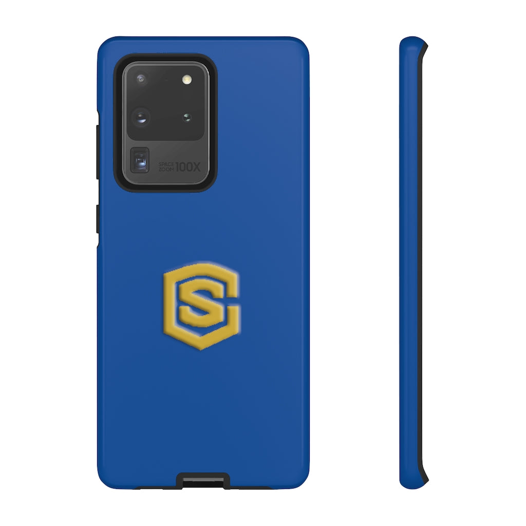 Blue Tough Cases Gold Logo
