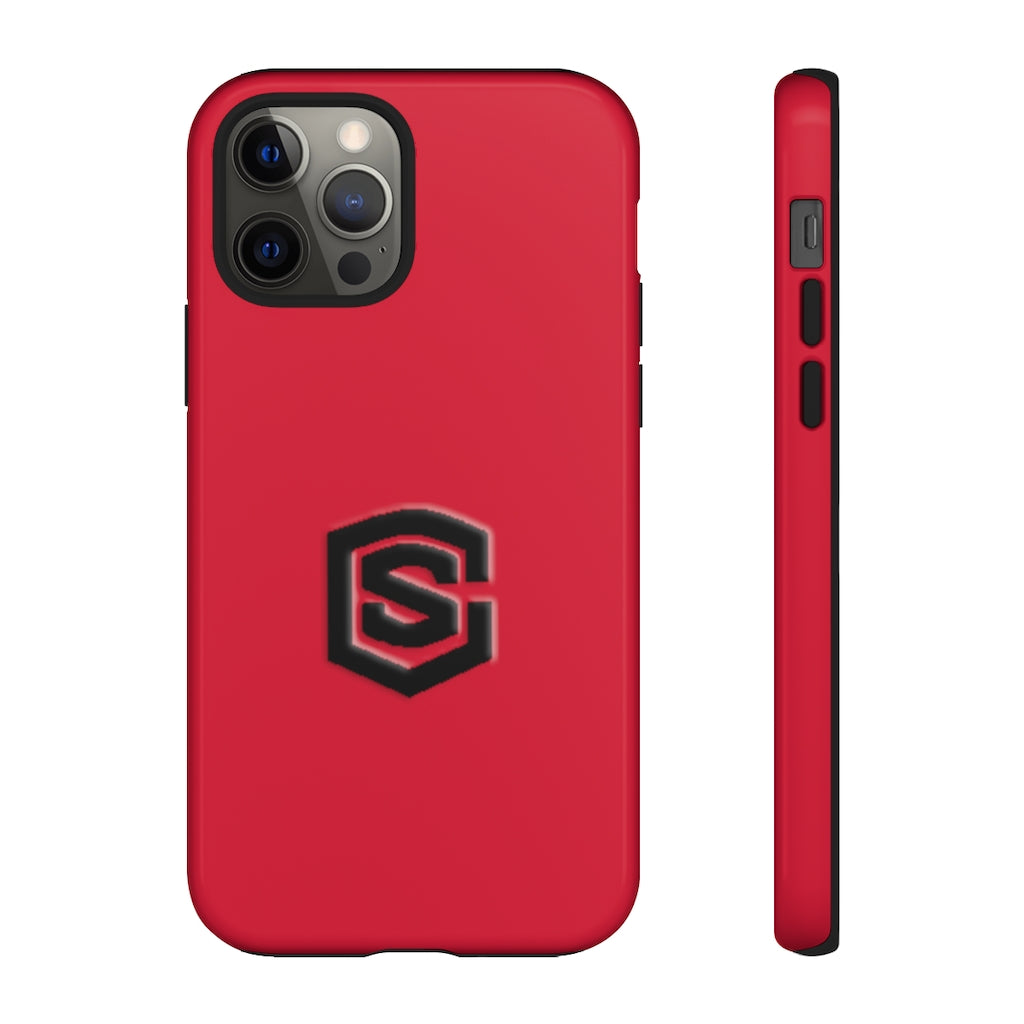 Red Tough Cases Black Logo