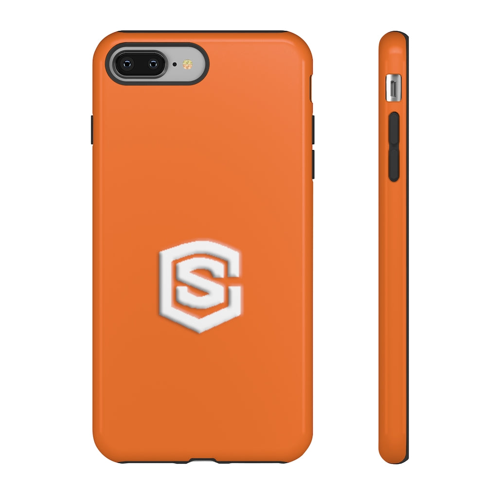 Orange Tough Cases White Logo