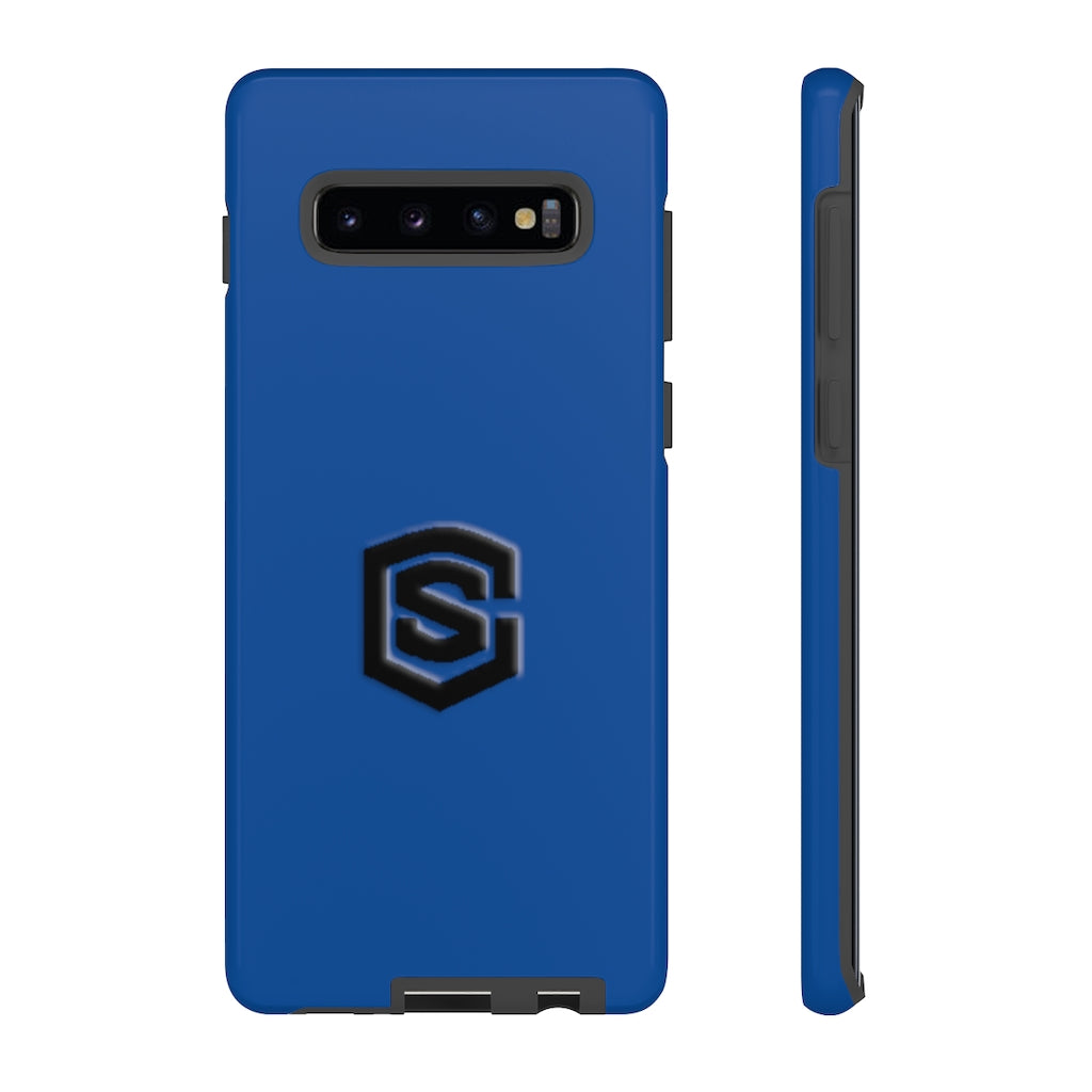 Blue Tough Cases Black Logo