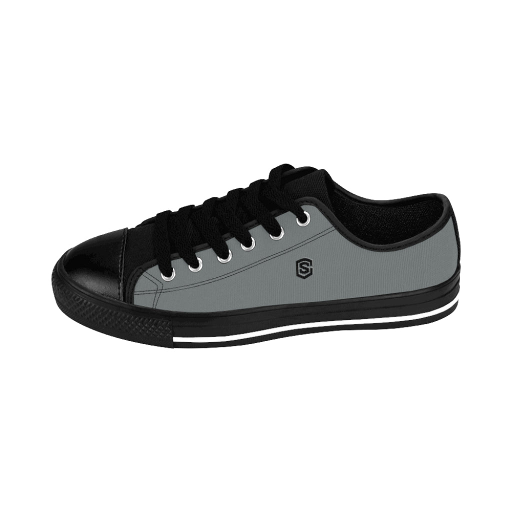 grey Men's Sneakers - black logo