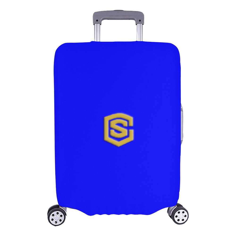 BLUE LUGGAGE COVER WITH GOLD LOGO Luggage Cover (Large Size) (26"-28")