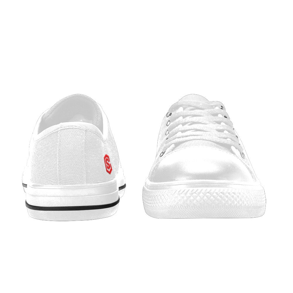 Red logo Men's Classic Canvas Shoes (Model 018)