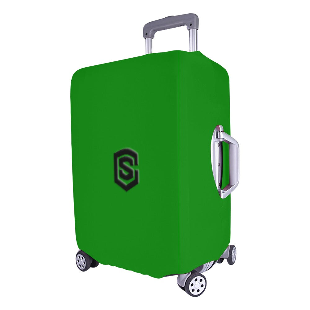 GREEN LUGGAGE COVER WITH BLACK LOGO Luggage Cover (Large Size) (26"-28")