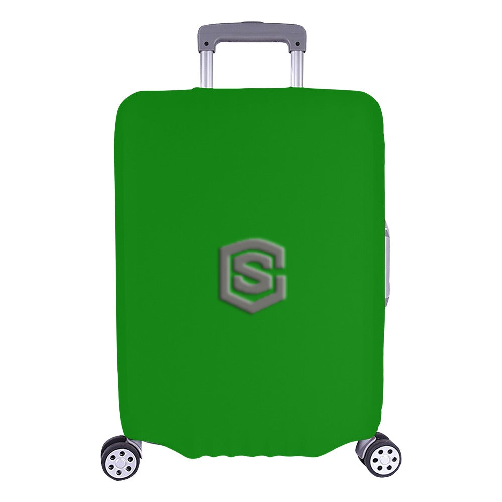 GREEN LUGGAGE COVER WITH GRAY LOGO Luggage Cover (Large Size) (26"-28")
