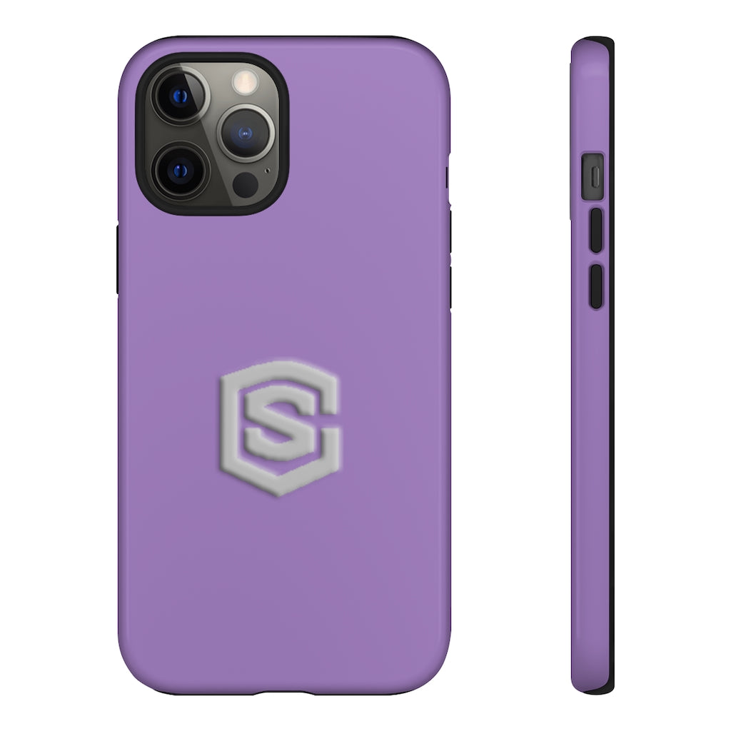 Purple Tough Cases Silver Logo