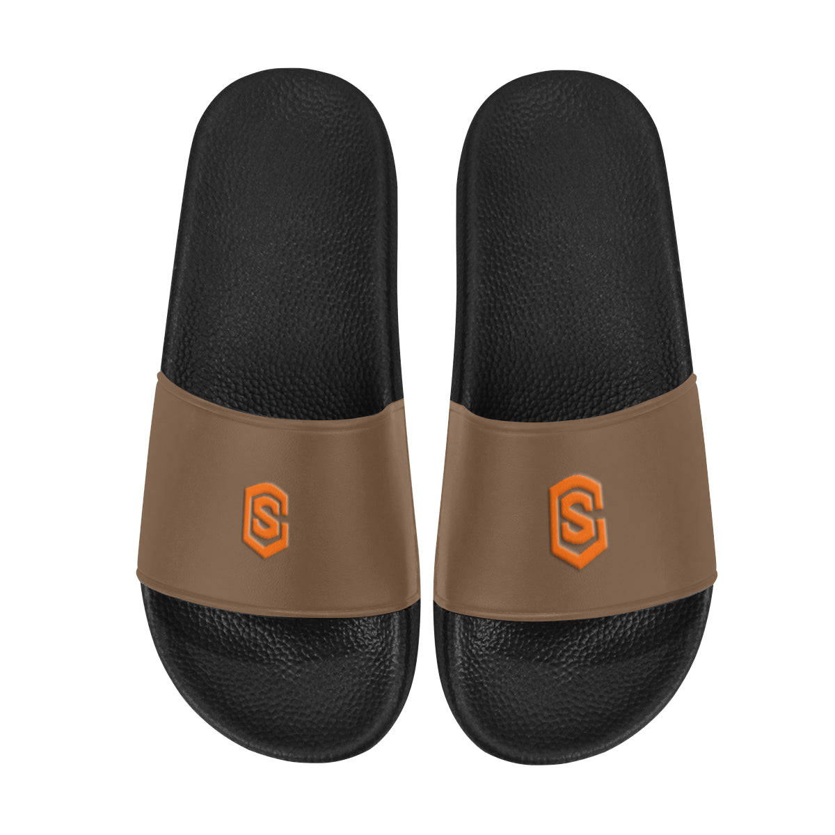 orange logo Men's Slide Sandals (Model 057)