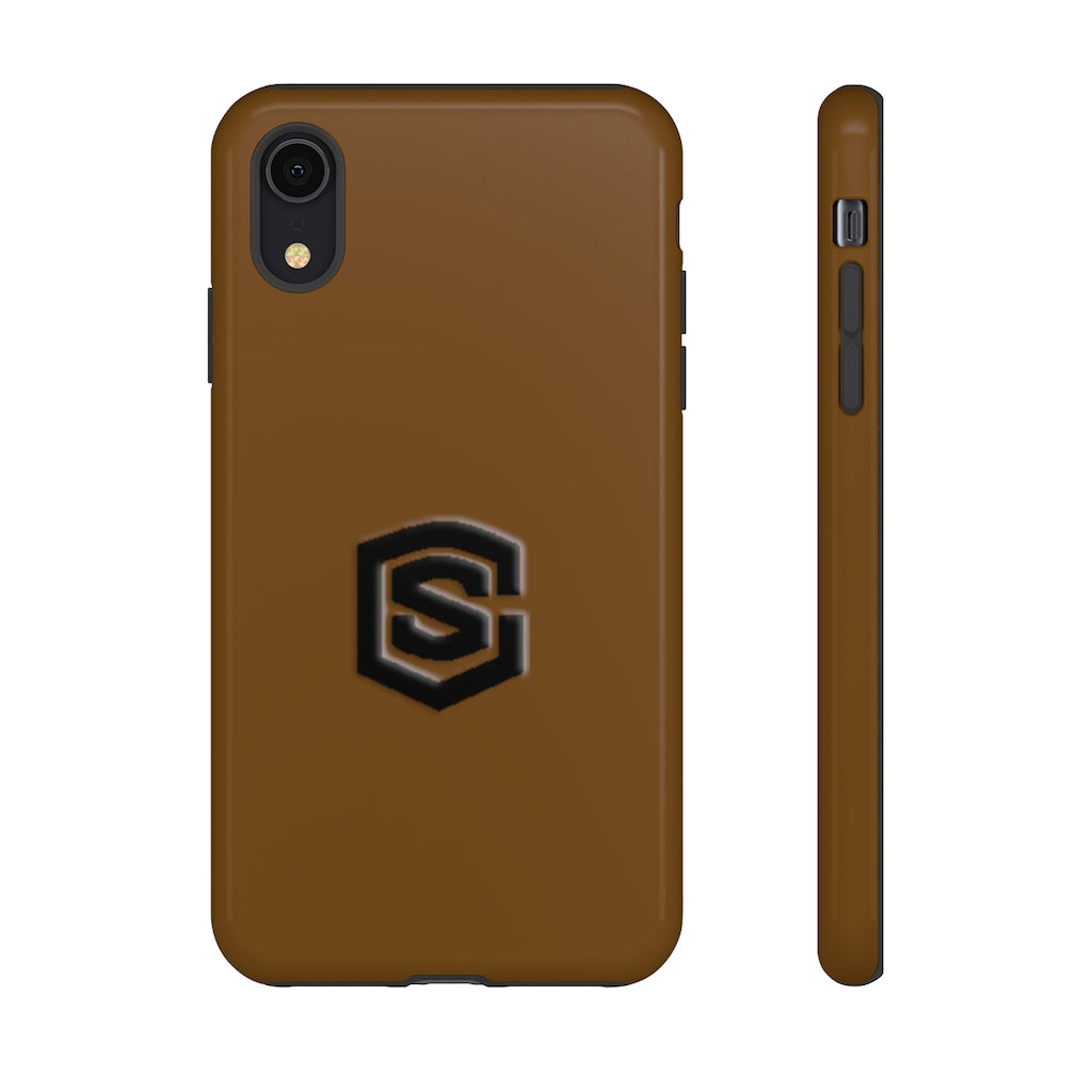 Brown Tough Cases Black Logo