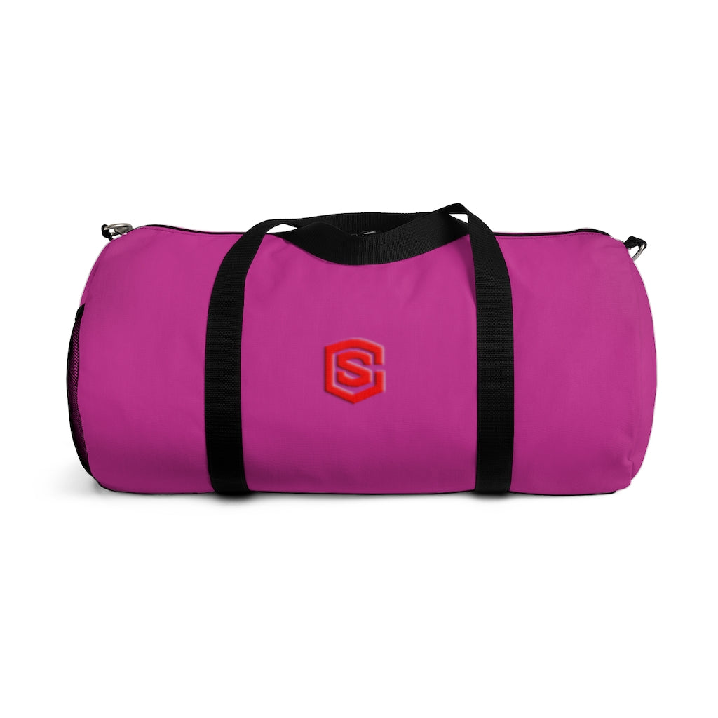 Pink Duffel Bag Red Logo