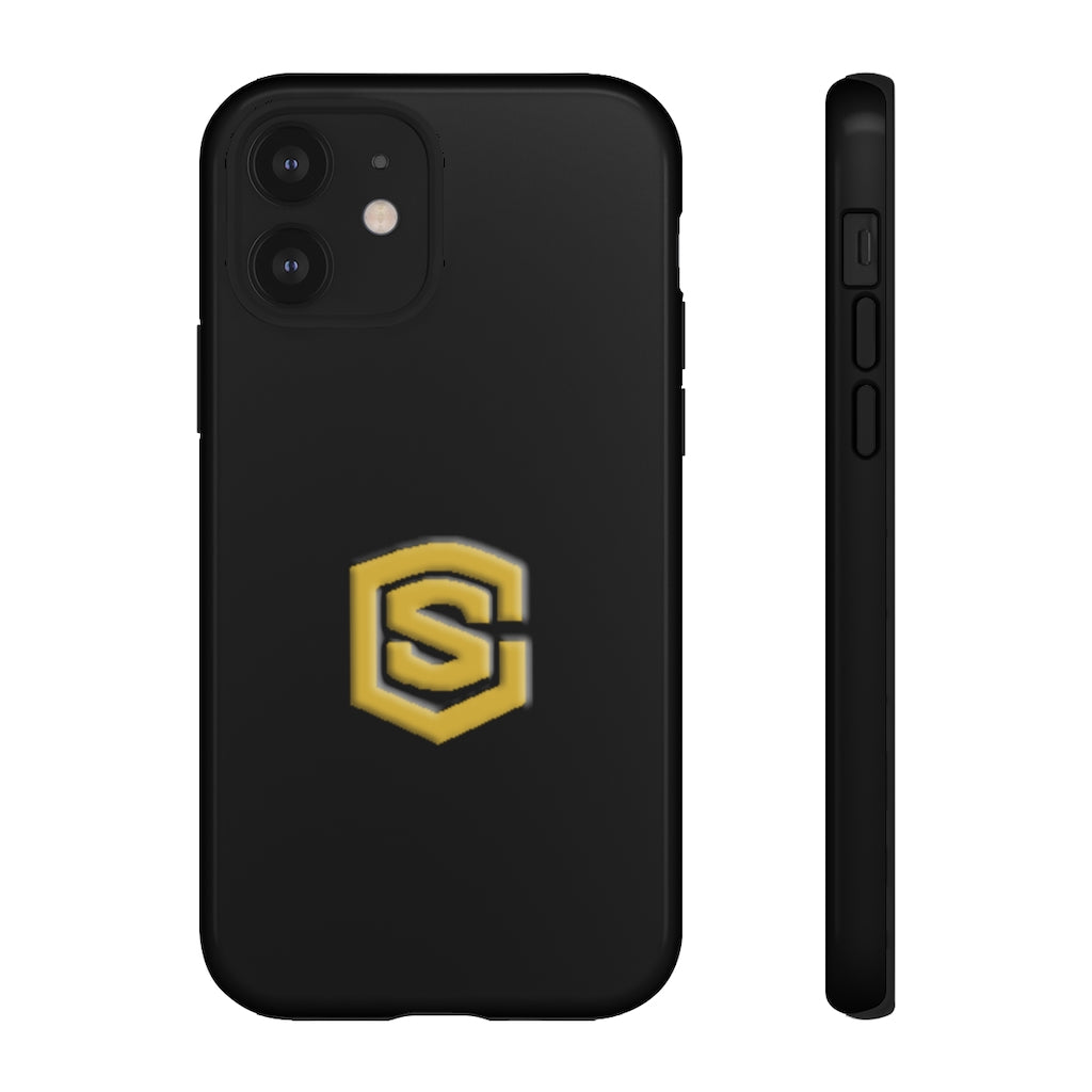 Black Tough Cases Gold Logo