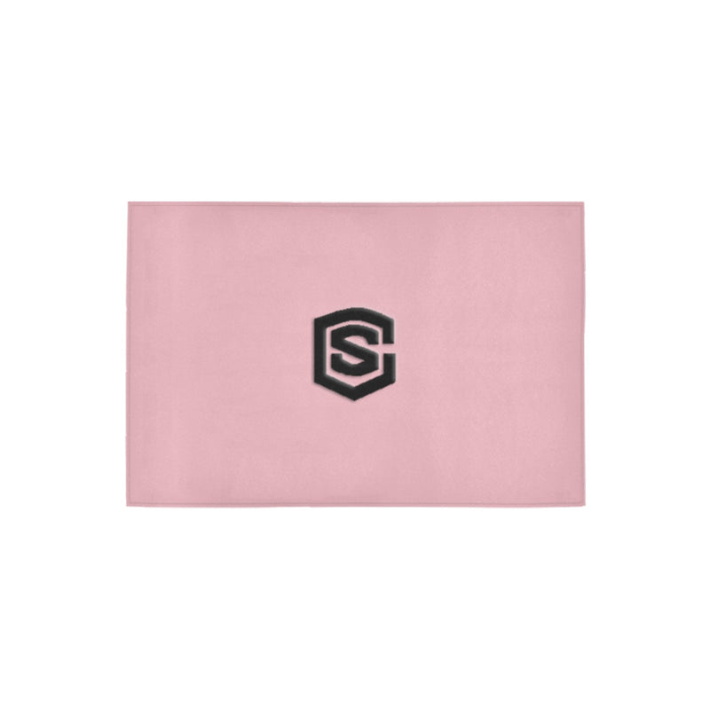 Pink Doormat 24" x 16" (Sponge Material) with Black Logo Doormat 24" x 16" (Sponge Material)