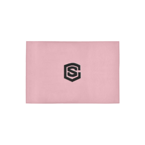 Pink Doormat 24" x 16" (Sponge Material) with Black Logo Doormat 24" x 16" (Sponge Material)