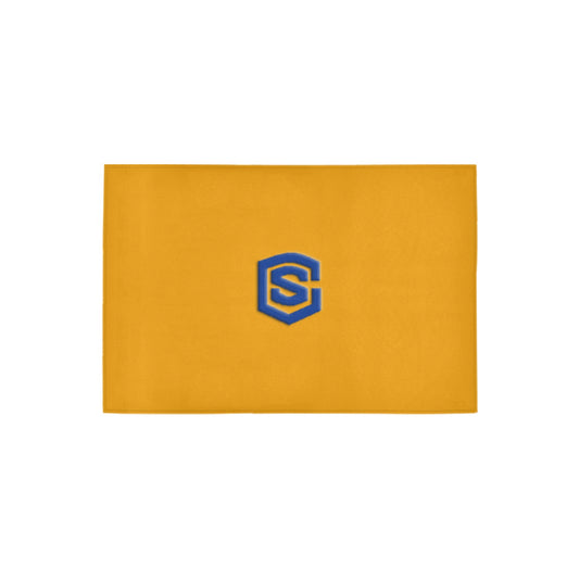 Orange Doormat 24" x 16" (Sponge Material) with Blue Logo Doormat 24" x 16" (Sponge Material)