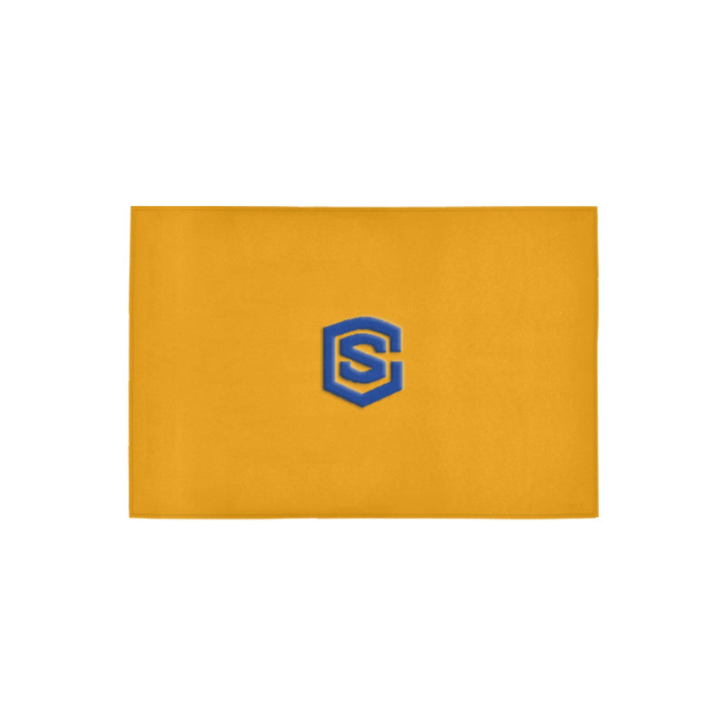 Orange Doormat 24" x 16" (Sponge Material) with Blue Logo Doormat 24" x 16" (Sponge Material)