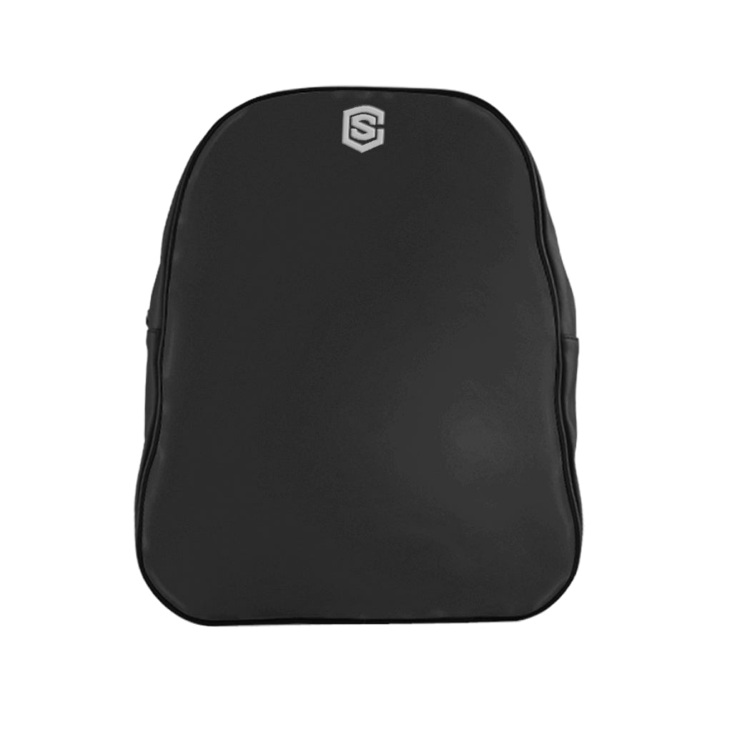 School Backpack Silver Logo