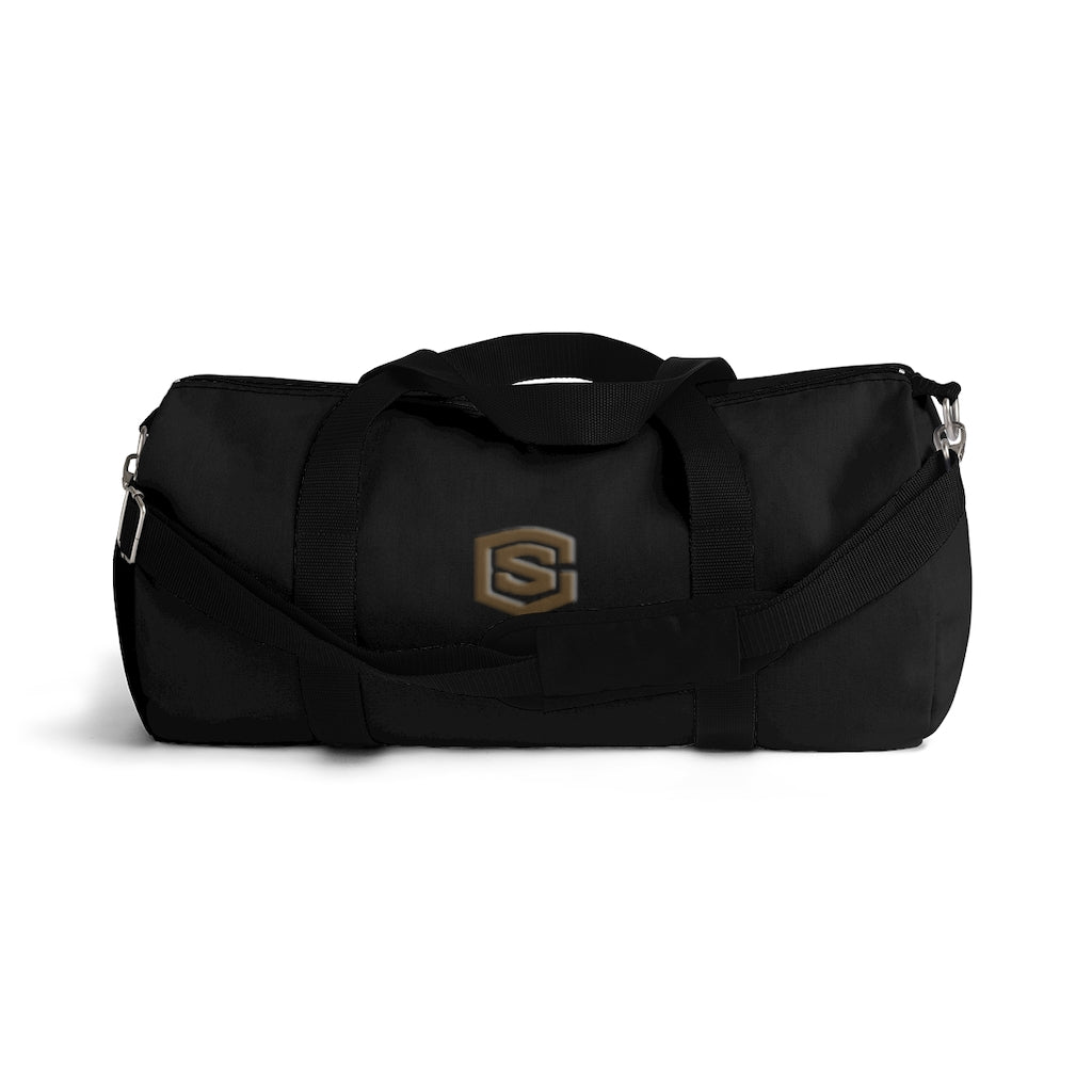 Black Duffel Bag Brown Logo
