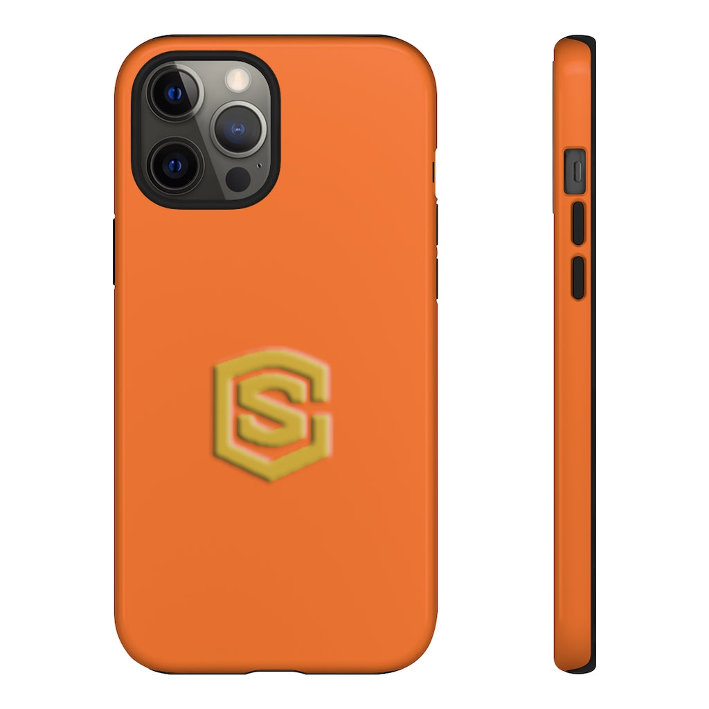 Orange Tough Cases Gold Logo