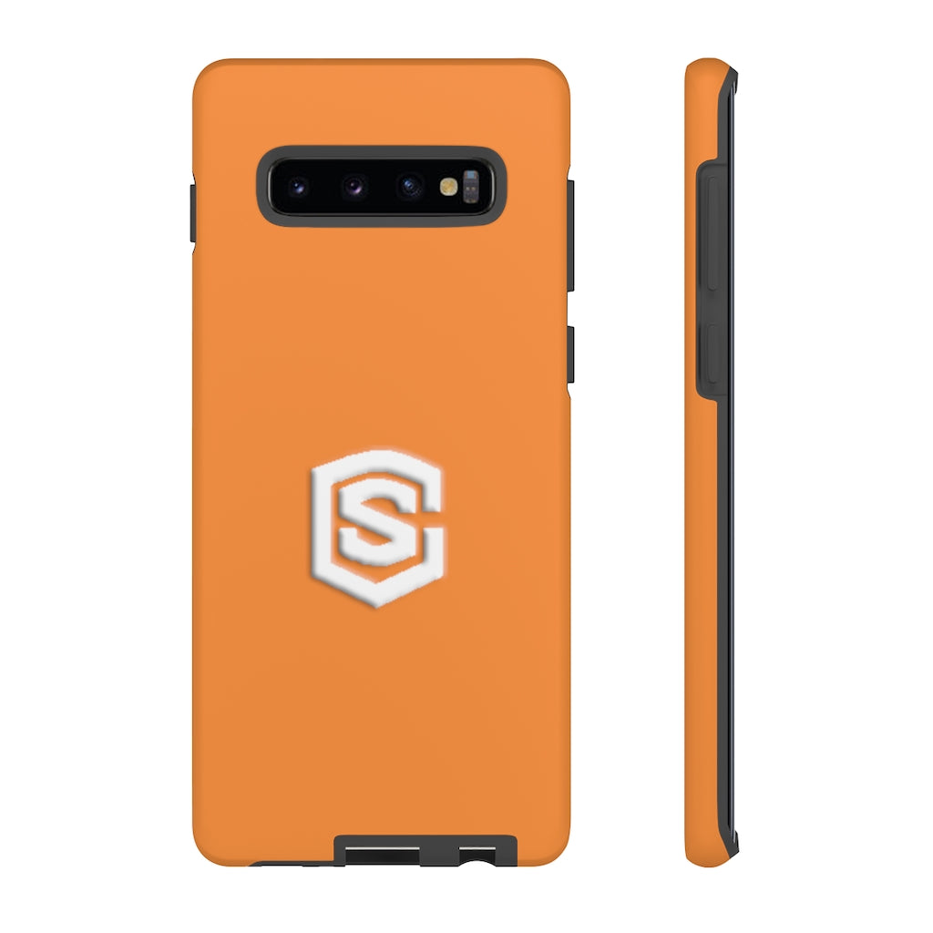 Orange Tough Cases White Logo